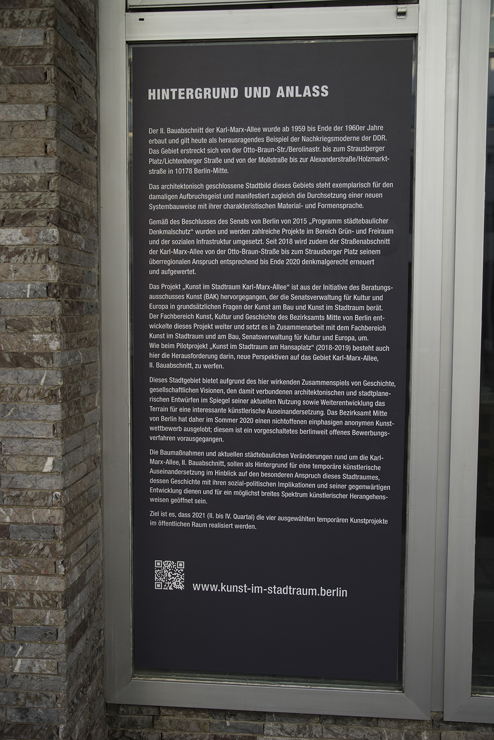 <p>2020<br />
International Bun -<br />
Kunst im Stadtraum Berlin 'Karl Marx Allee'</p>